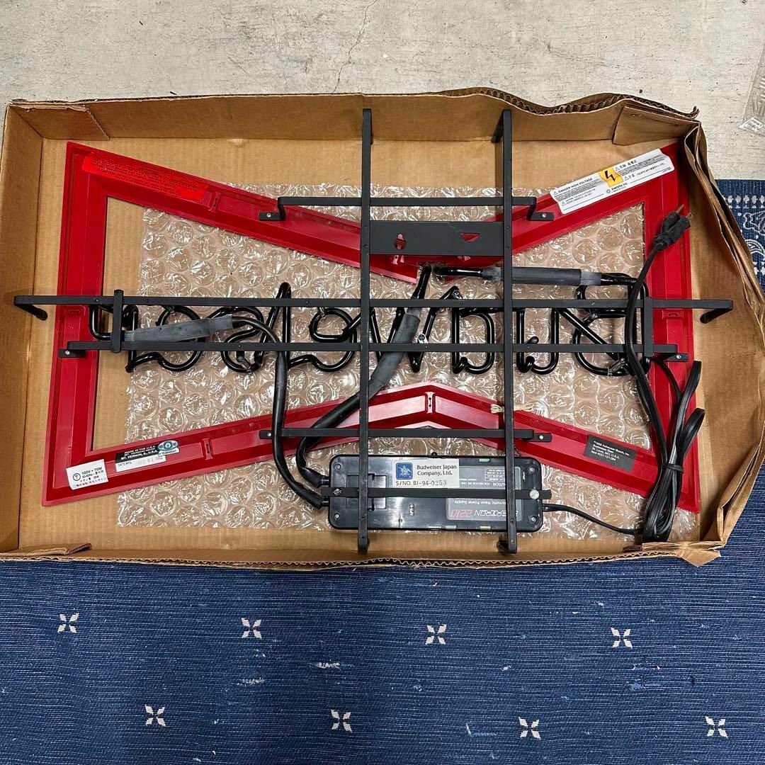 新品 希少 バドワイザー ヴィンテージ ネオンサイン 看板 ネオン管の