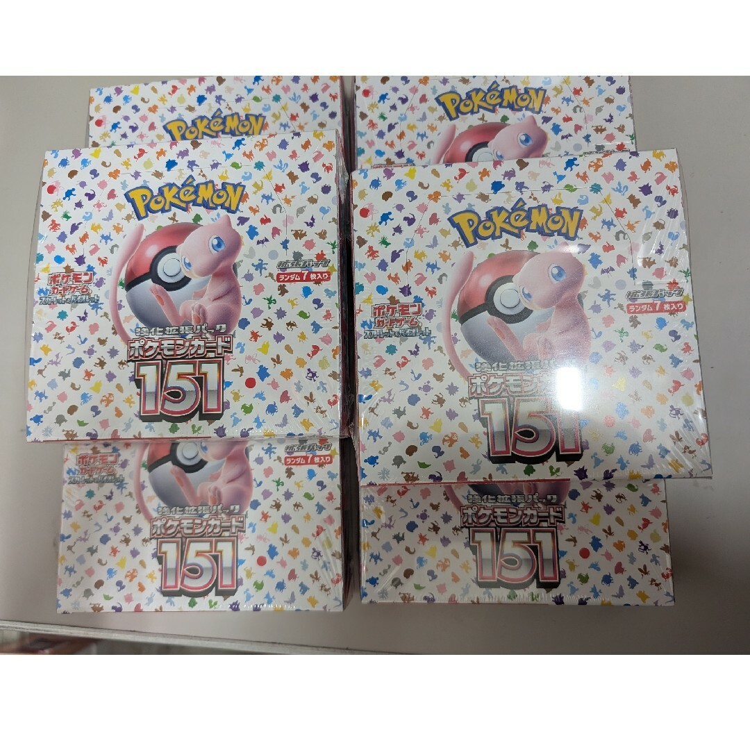 ポケモンカード 151 BOX 未開封 シュリンク付き 6BOX クリアケース付