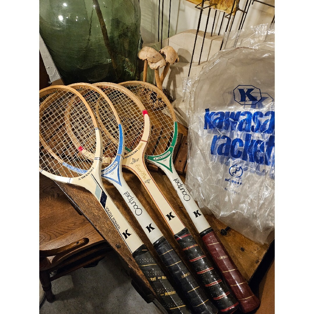 カワサキ - テニス ラケット カワサキ KAWASAKI レトロ アンティーク