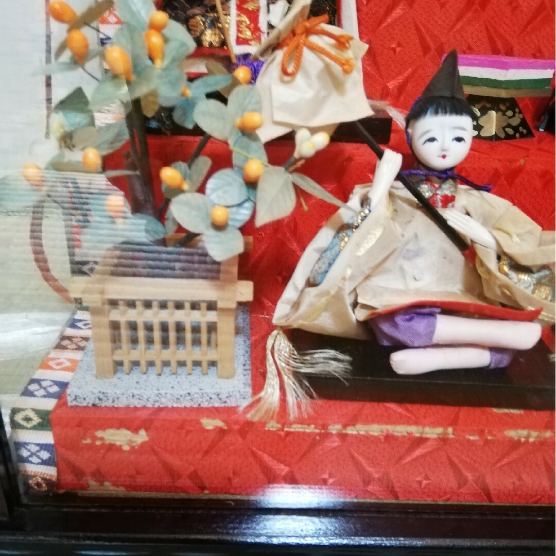 お雛様 ガラスケース入りひな人形 ヴィンテージの通販 by Kicoco ｜ラクマ