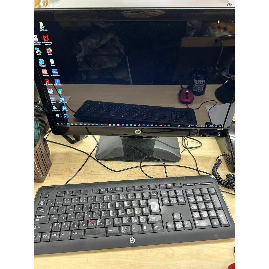 A-086) HP Pavilion PC モニター キーボード付 Win10