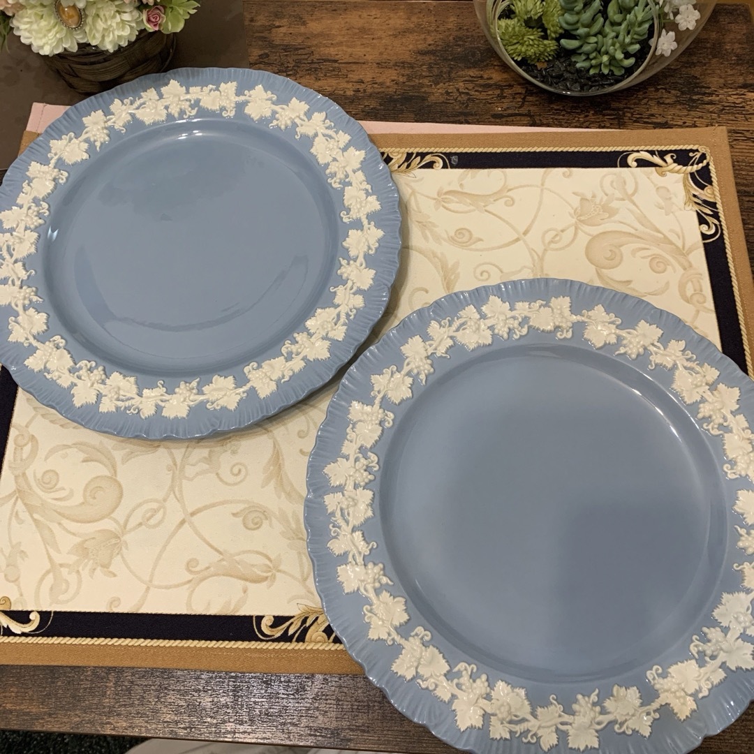 WEDGWOOD - 希少 ウェッジウッド エンボスド クイーンズウェア ディナ