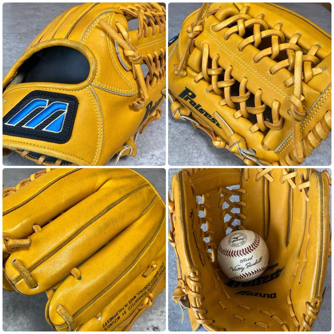 MIZUNO - ミズノ 青ビュー 一般 大人用 硬式 野球 グローブ 状態良好
