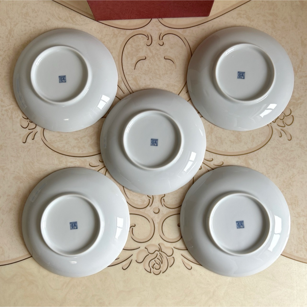 美濃焼 - 三洋陶器 龍峰窯 古伊万里 中皿揃 5枚セット 銘々皿 色絵