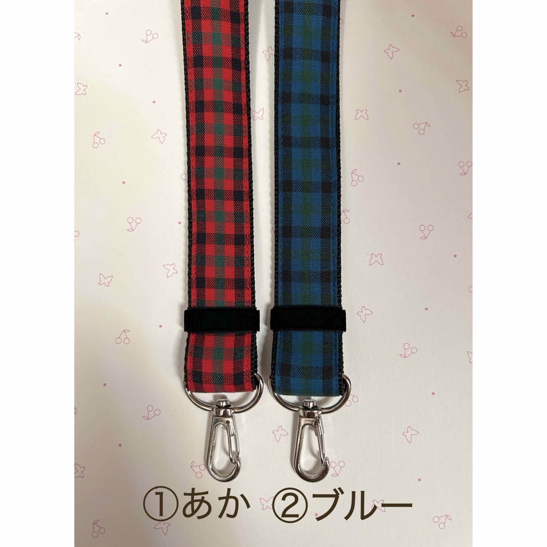 ファミリアチェック ショルダーストラップ iPhone スマホ 挟むだけの