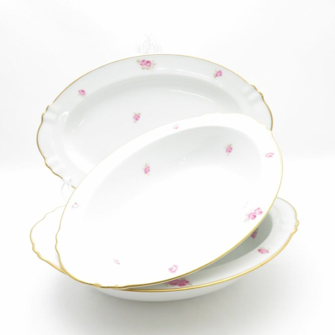 大倉陶園 一本の薔薇 6枚セット 約20cm ¥462,000相当 大倉陶園 一本の