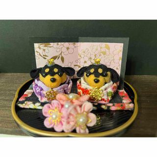 つまみ細工 ダックスフンド 雛人形の通販 by さち(購入前に必ず