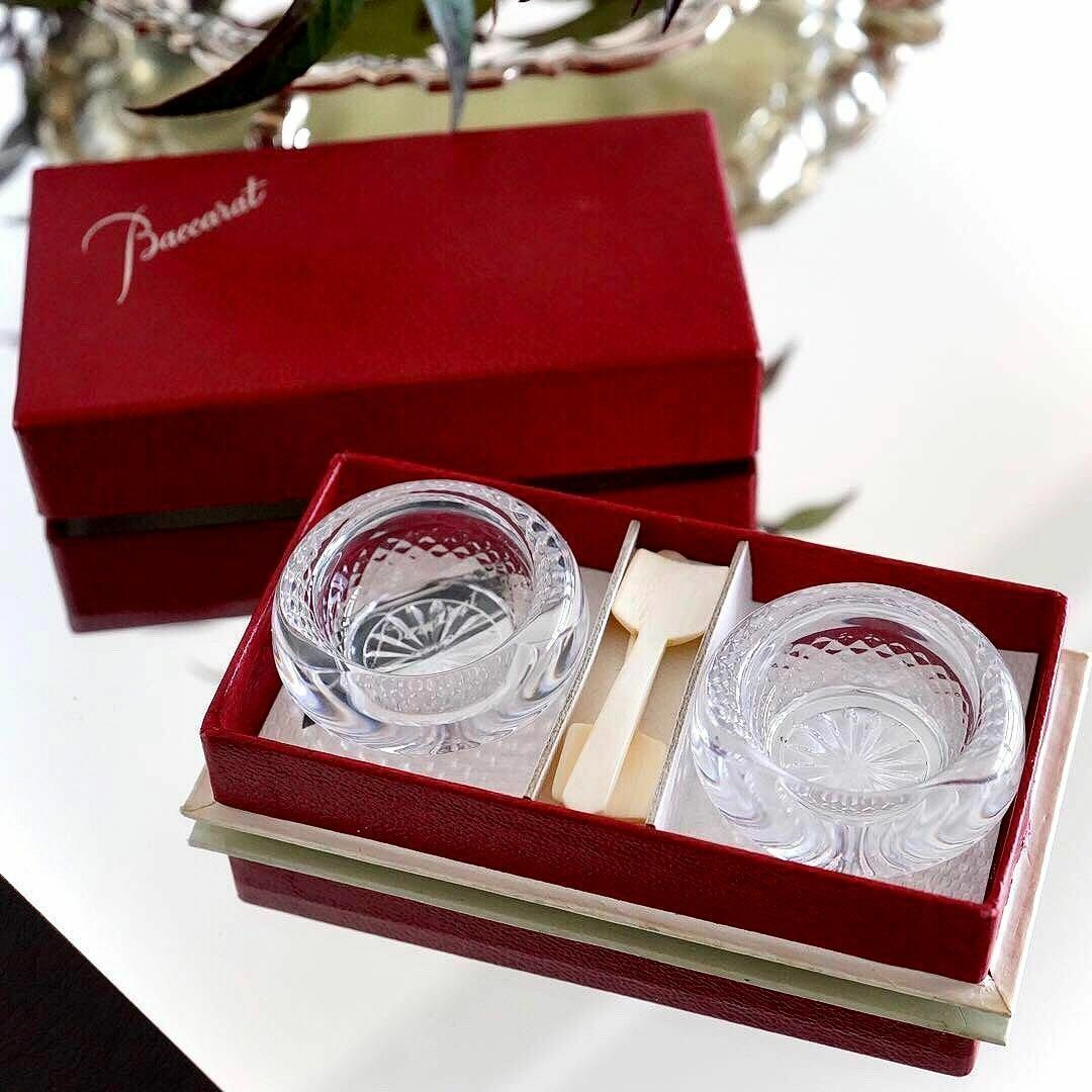 オールドバカラBACCARATバッキンガム☆ソルト＆ペッパー 塩胡椒 調味料入れ