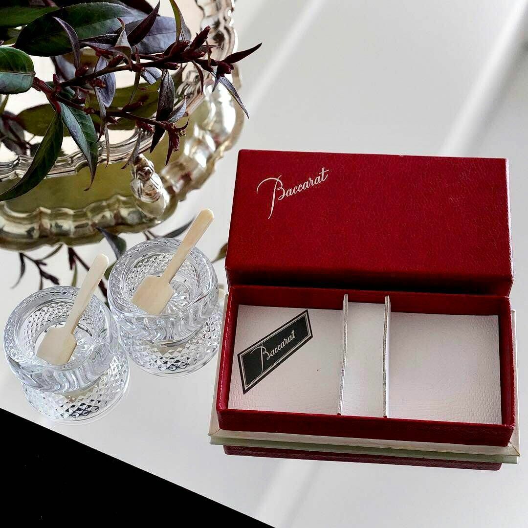 オールドバカラBACCARATバッキンガム☆ソルト＆ペッパー 塩胡椒 調味料入れ