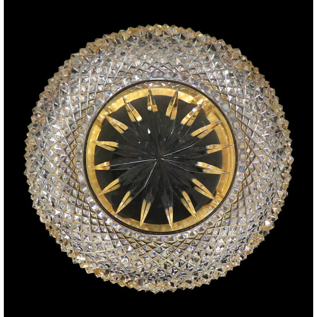 Baccarat - オールド・バカラ 特大サイズ800g 金彩装飾切子灰皿 小物