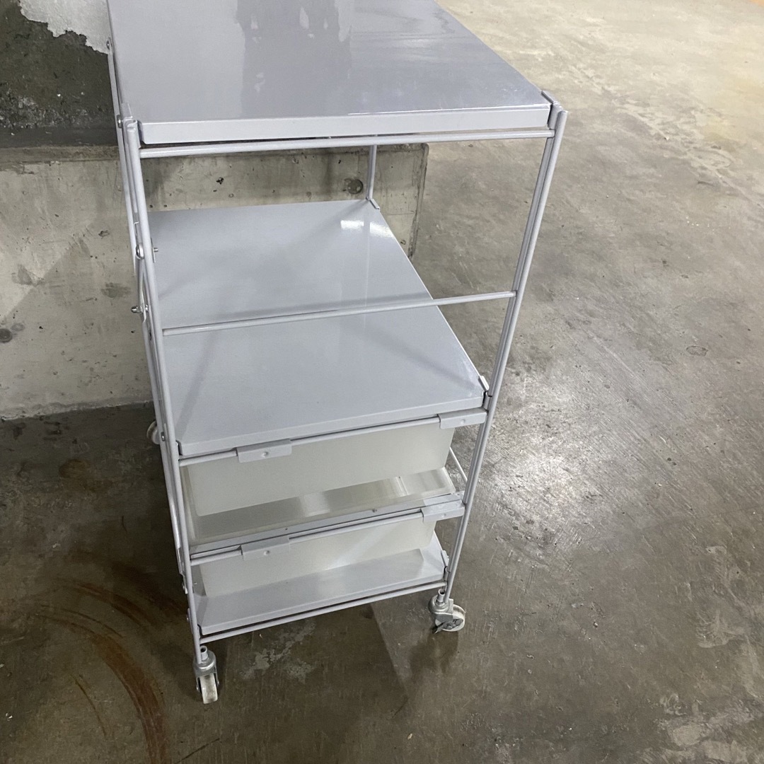 MUJI (無印良品) - 廃盤品 無印良品 スチールユニットシェルフ グレー