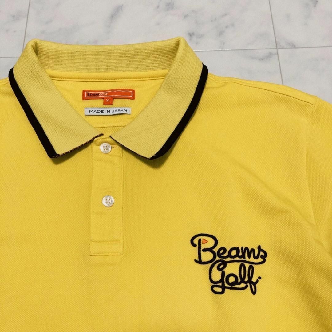 BEAMSGOLF - BEAMS GOLF ORANGE LABEL 襟裏ロゴポロシャツ イエローXL
