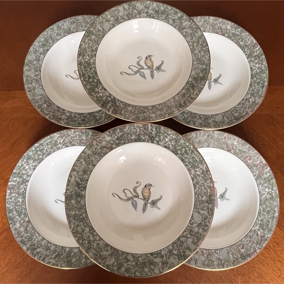 黒壺美品】ウェッジウッド☆ハミングバード☆深皿6枚
