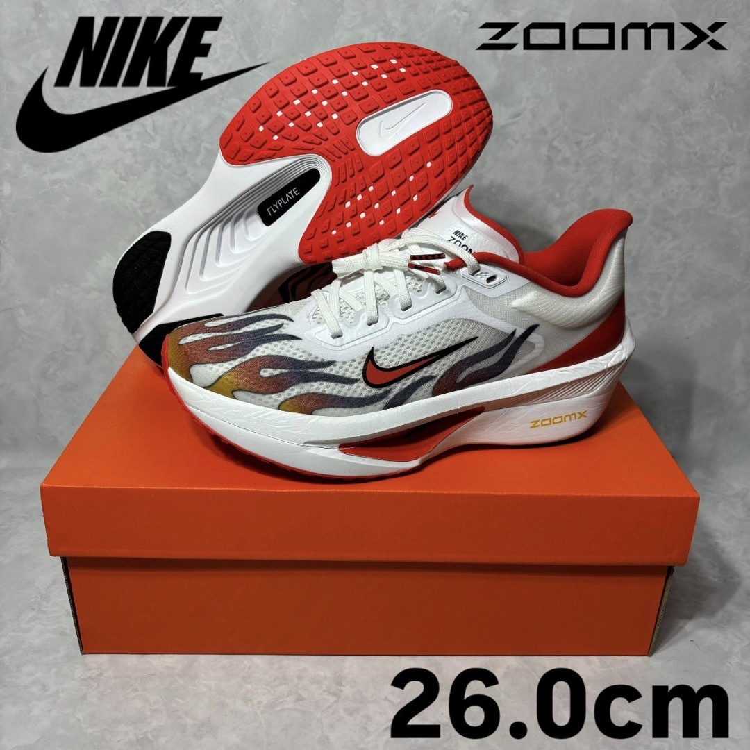NIKE - 新品 ナイキ ズームフライ 6 PRM ホワイト ハバネロレッド 26.0