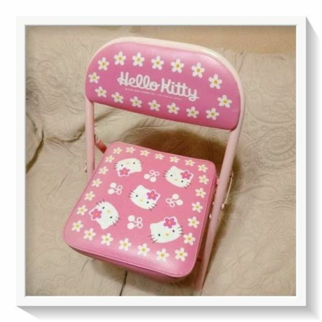 サンリオ - 希少 平成レトロ カオハナキティ 折りたたみ椅子 2002 当時