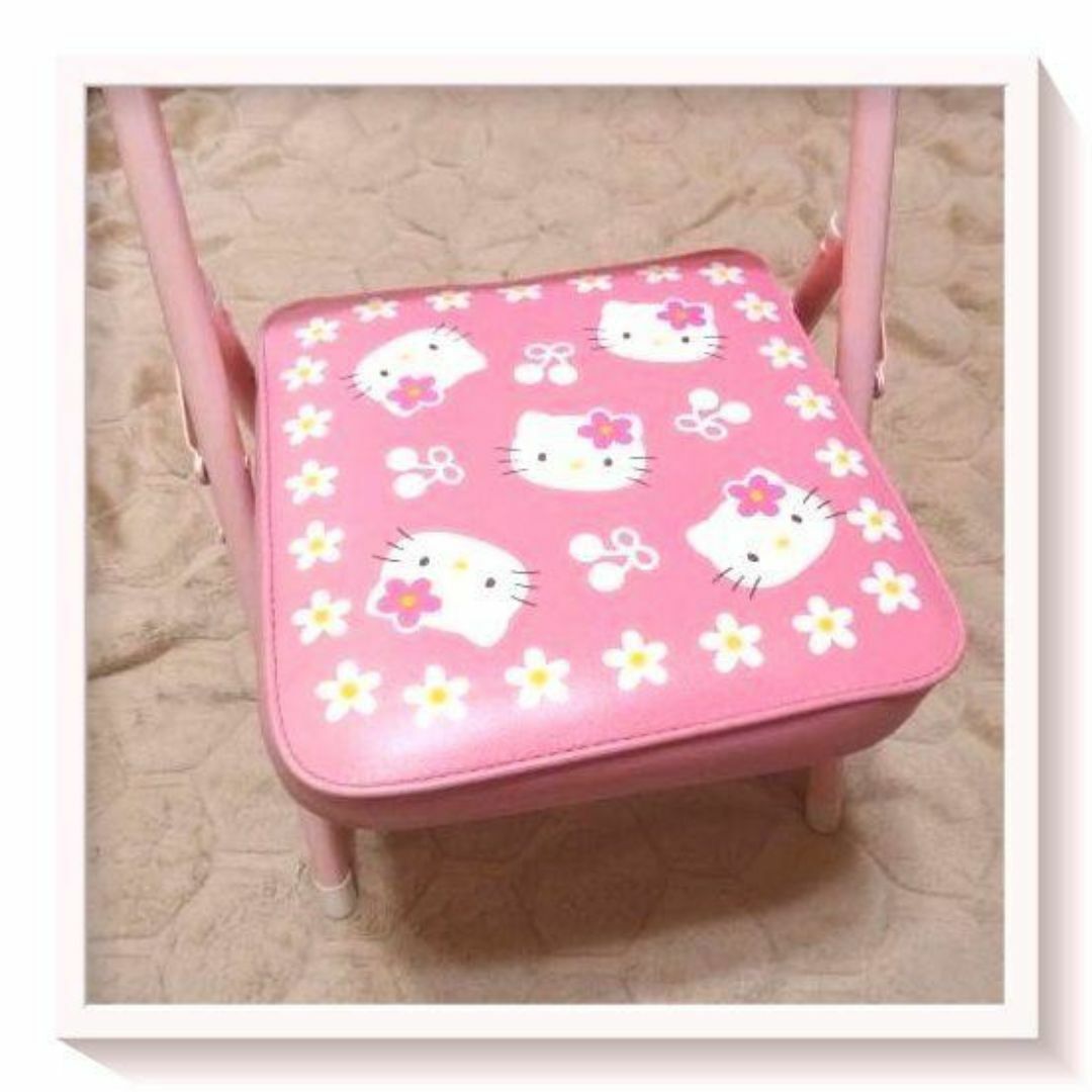 サンリオ - 希少 平成レトロ カオハナキティ 折りたたみ椅子 2002 当時