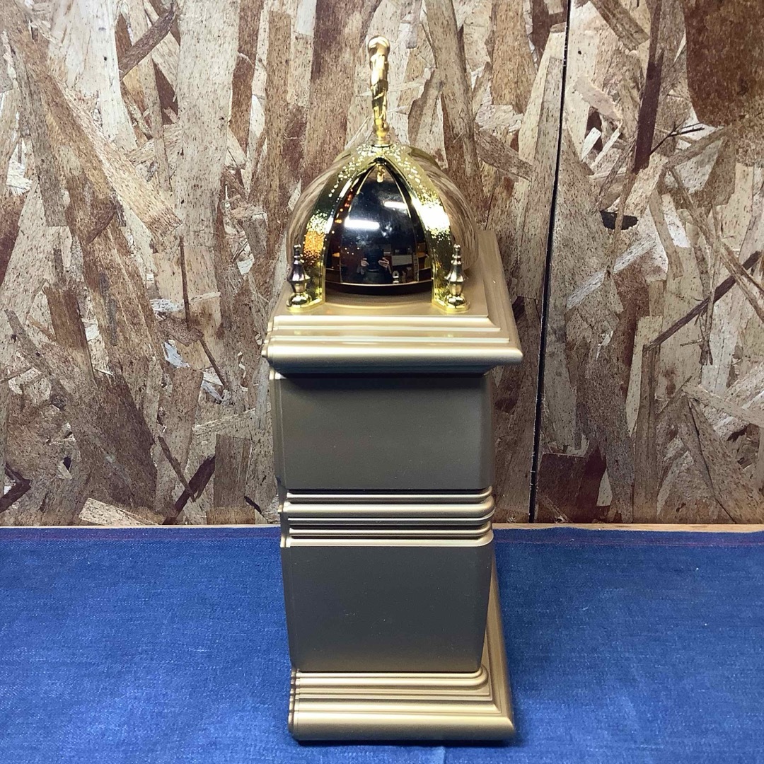 CITIZEN - 【S△4377】CITIZEN QUARTZ ゴールド 置時計 昭和レトロ の