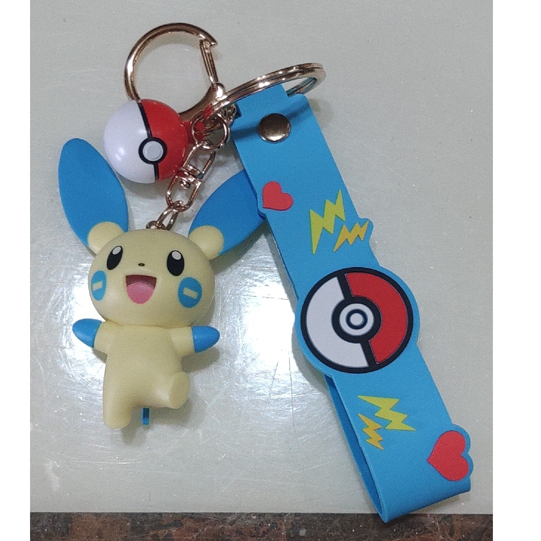 ポケモン - マイナンキーホルダー ポケモン モンスターボール、ラバー