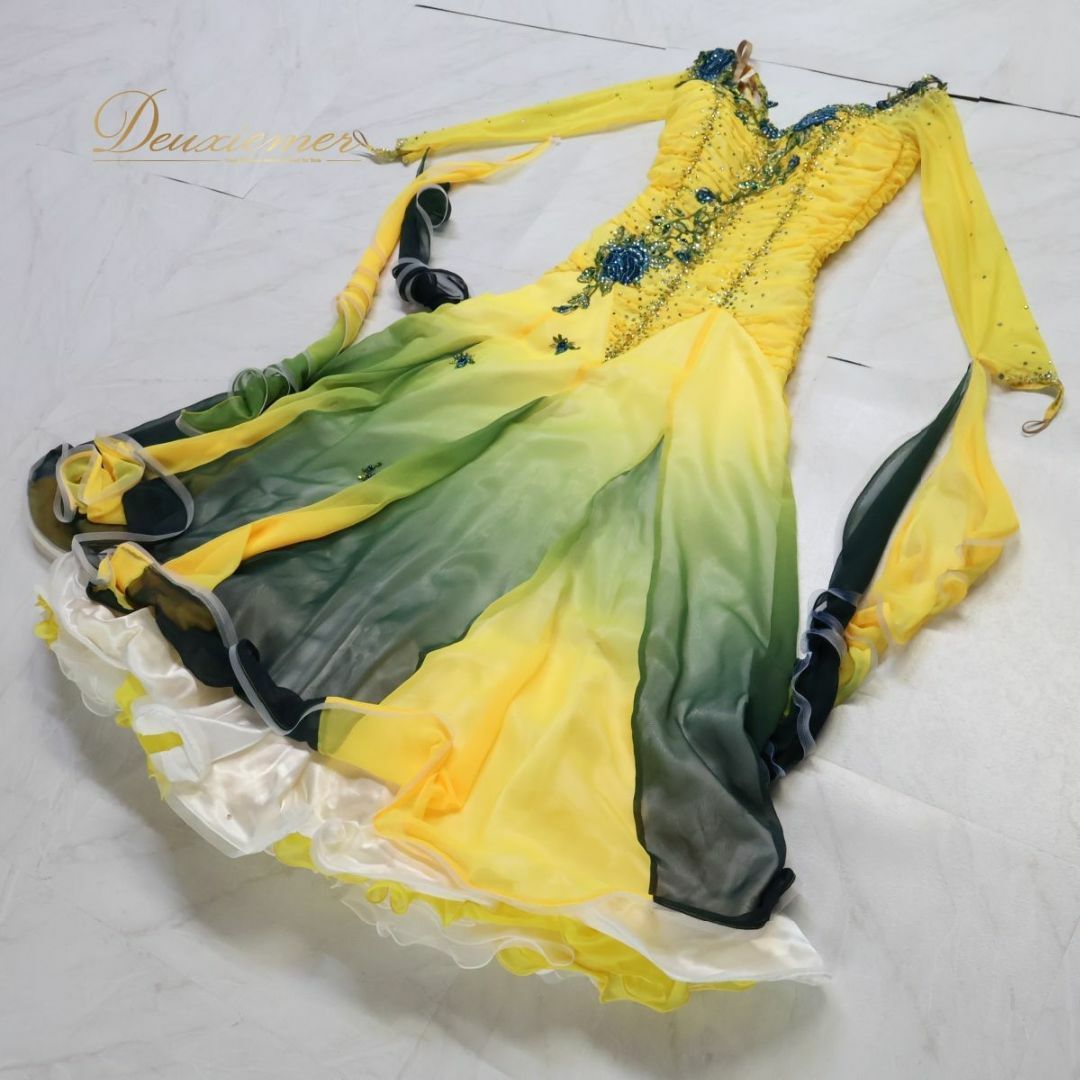 日本製 社交ダンス衣装】イエロー in the MOOD インザムード