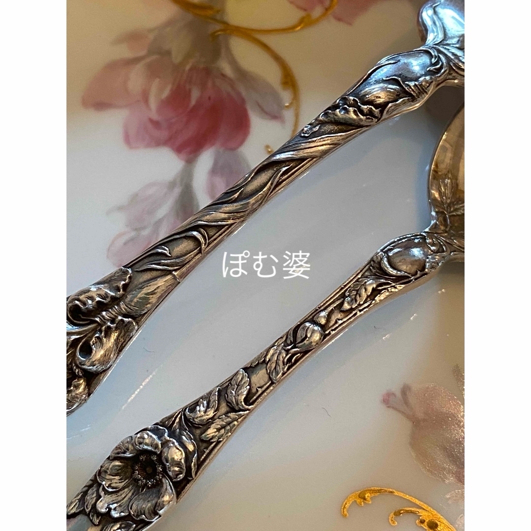 リード＆バートン】純銀「Les Cinq Fleurs」カトラリー 3本セット