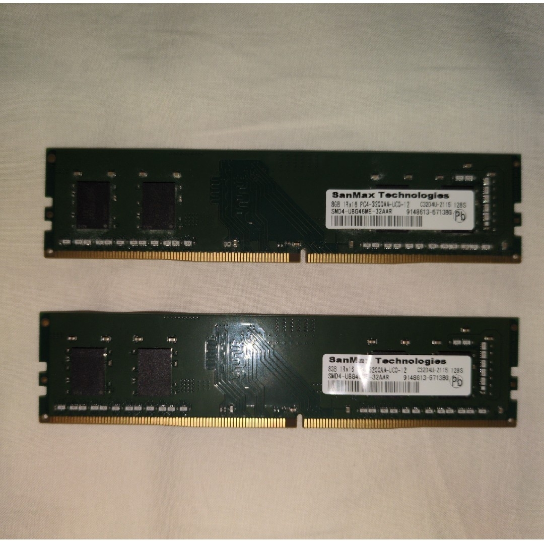 DDR4 PC4-3200 メモリ 8GB 2枚組(計16GB)の通販 by qajin's shop｜ラクマ