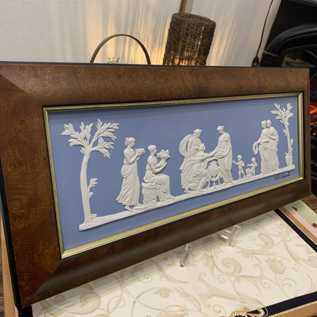 WEDGWOOD - 希少 ウェッジウッド ジャスパー 神話図 プラーク 陶板 額