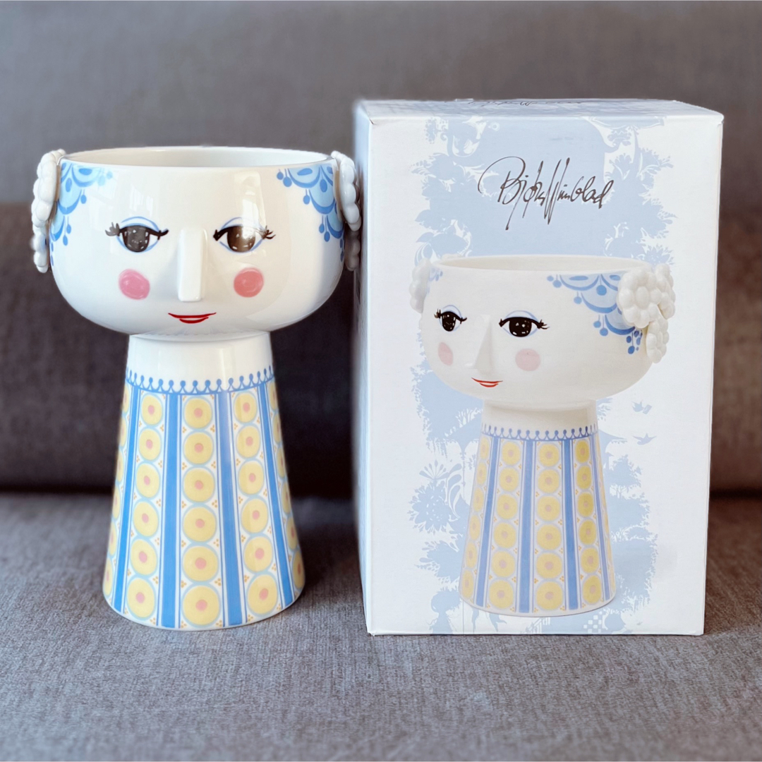 ビヨン・ヴィンブラッド フラワーベース エヴァ ライトブルー h18.5cm