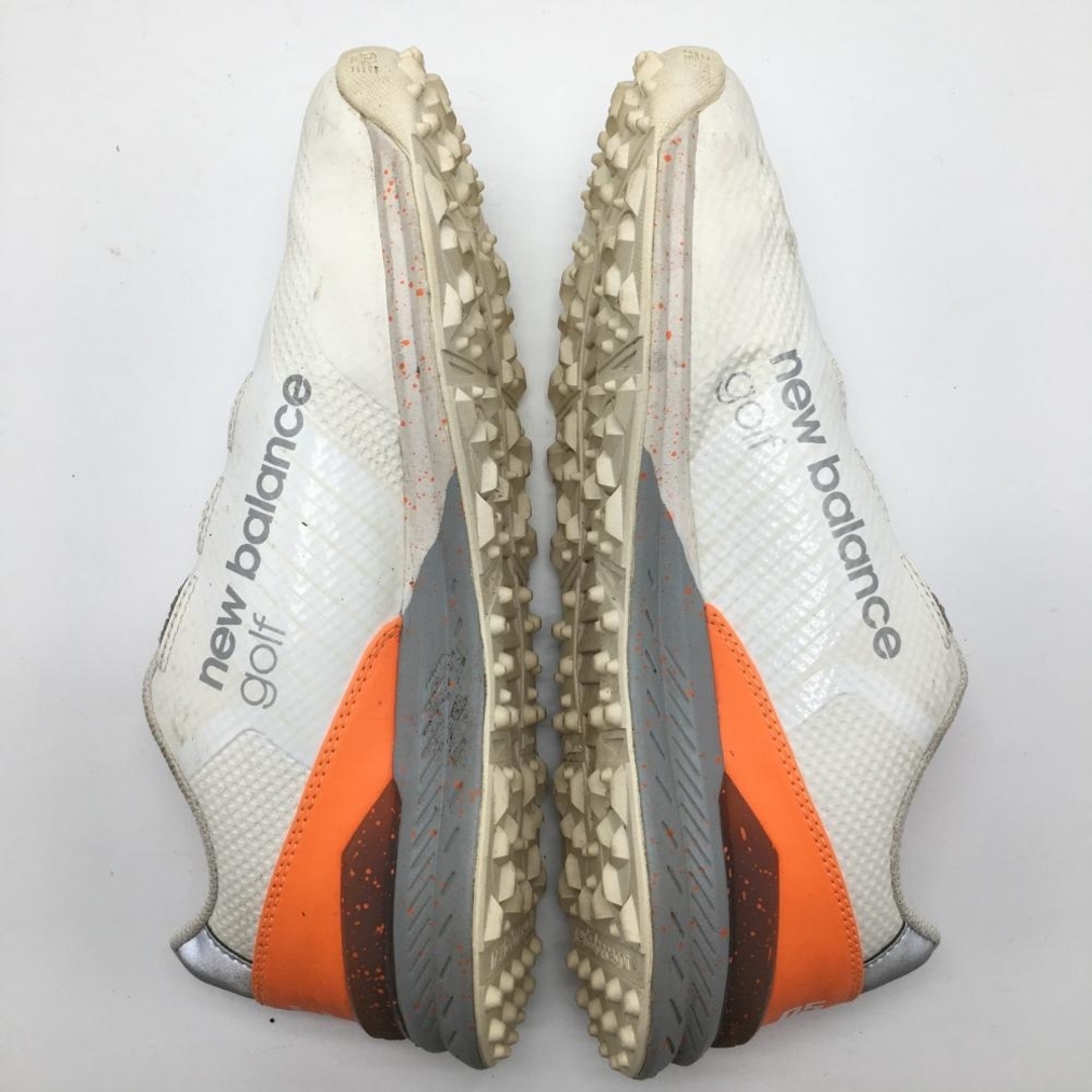 New Balance - ニューバランス ゴルフシューズ 白×オレンジ UGBS996A