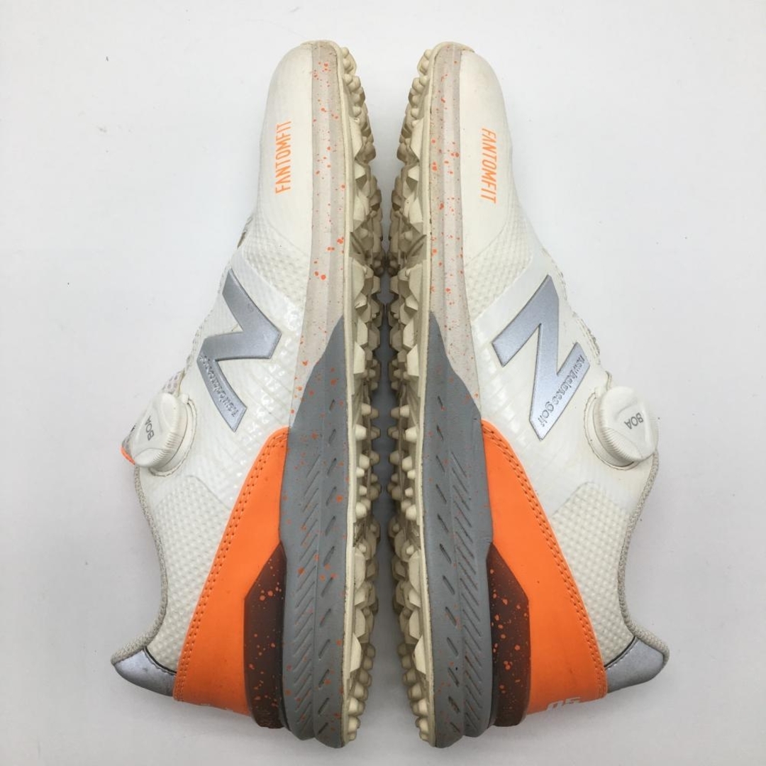 New Balance - ニューバランス ゴルフシューズ 白×オレンジ UGBS996A