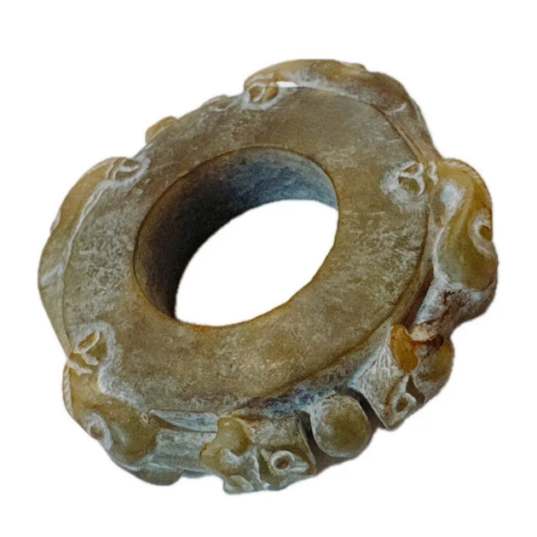 新石器時代 翡翠 中国 彫刻 古美術 古物 天然石 インテリア 置物 根付