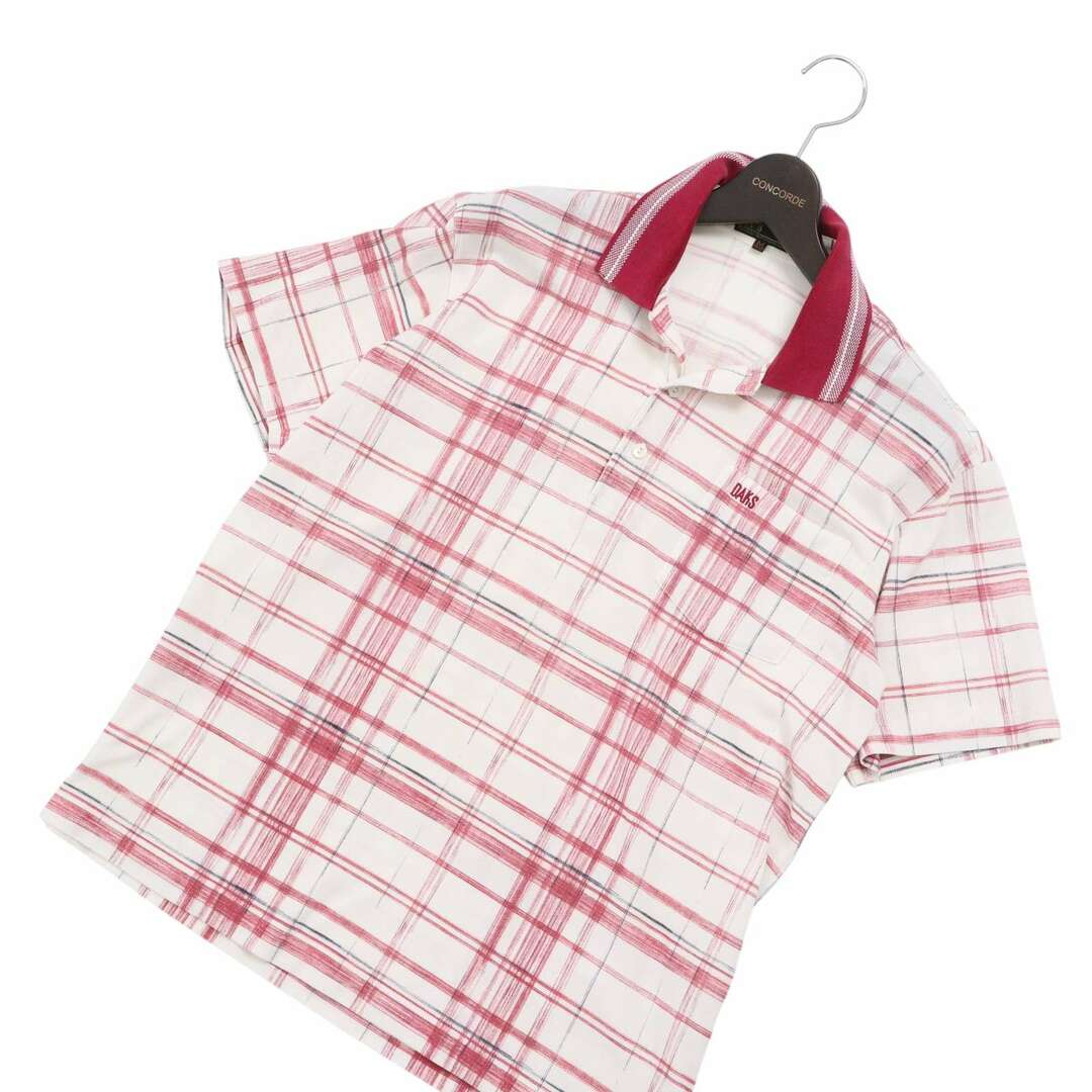 DAKS - DAKS GOLF ダックス ゴルフ 春夏☆ ロゴ刺繍 チェック 半袖