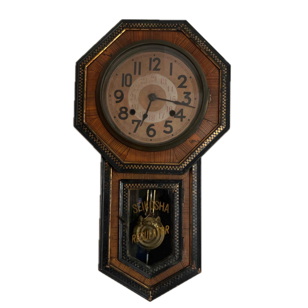 SEIKO - 大正 昭和 レトロ 精工舎 八角 ゼンマイ 掛け時計 レアの通販