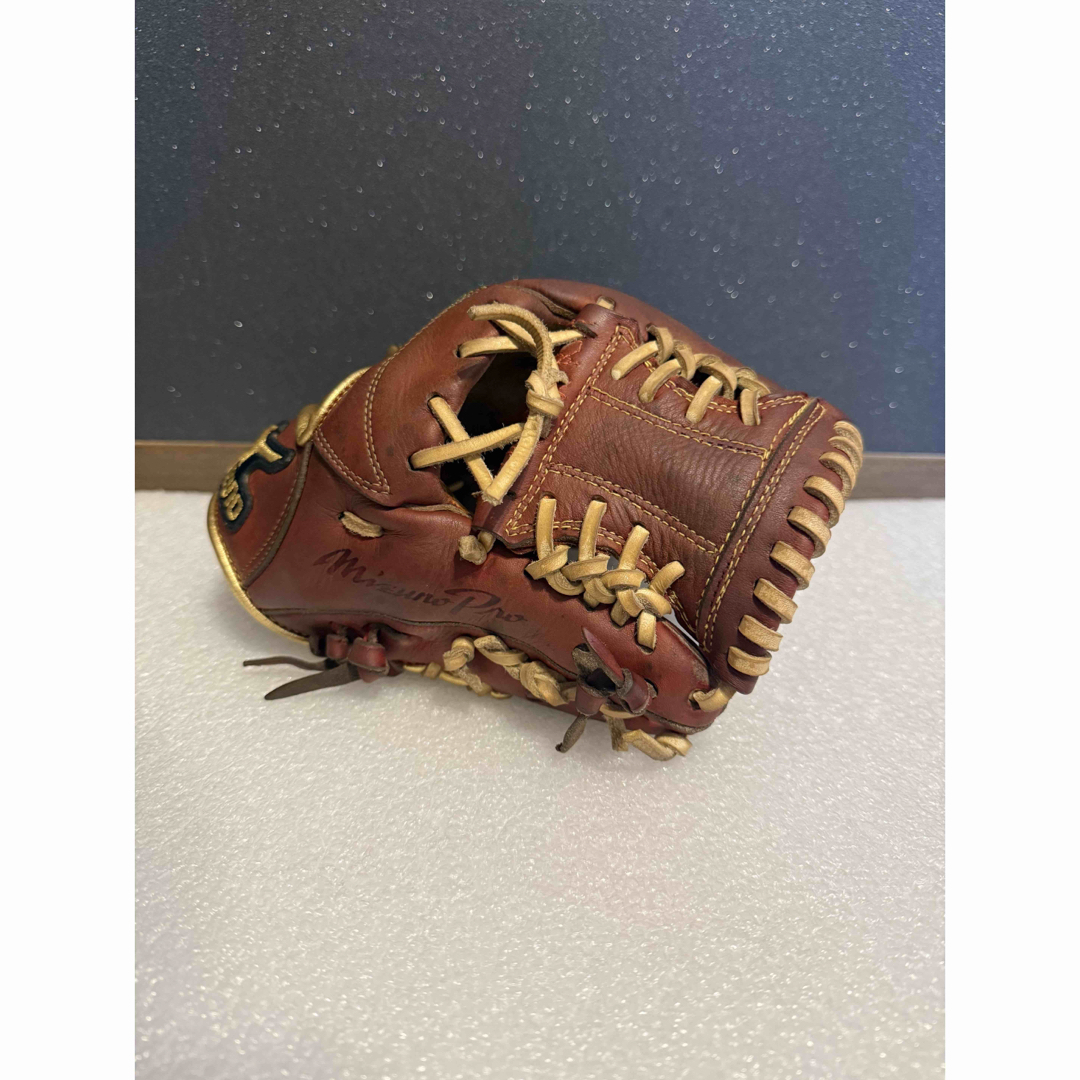 Mizuno Pro - ☆最高級☆ ミズノプロ 硬式 内野手 ゴールドヘリ革交換