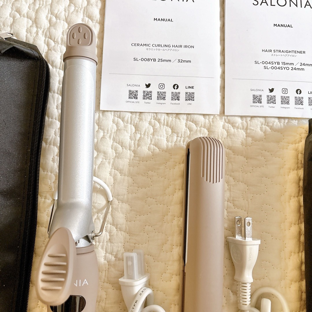 SALONIA - 【限定色】サロニア カールヘアアイロン ストレートヘア