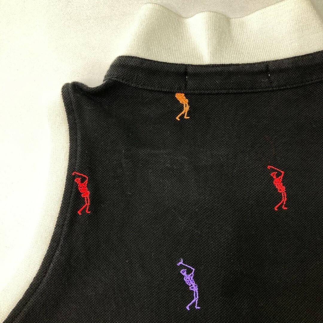 サイズ：M MARK&LONA マークアンドロナ ノースリーブポロシャツ 刺繍総