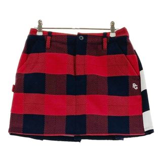 サイズ：0 PEARLY GATES パーリーゲイツ スカート チェック総柄 レッド
