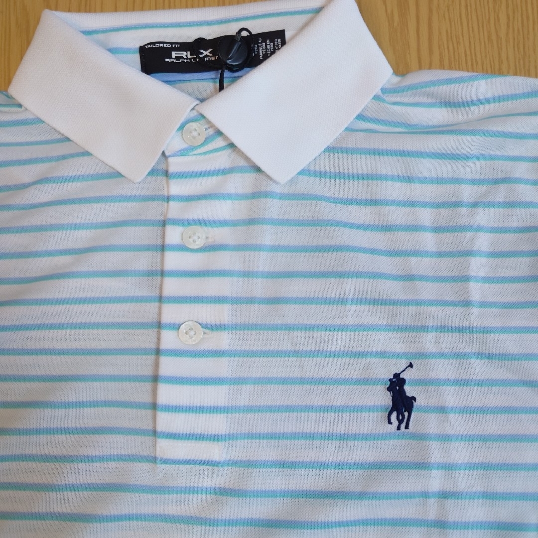 RLX（RalphLauren） - ポロ RLX ポロシャツ ストライプ 青