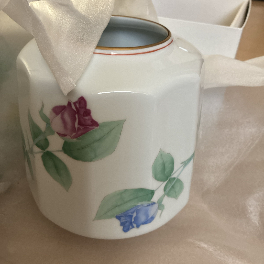 香蘭社 - 香蘭社 ローズガーデン 花瓶 金彩 未使用 箱有の通販 by