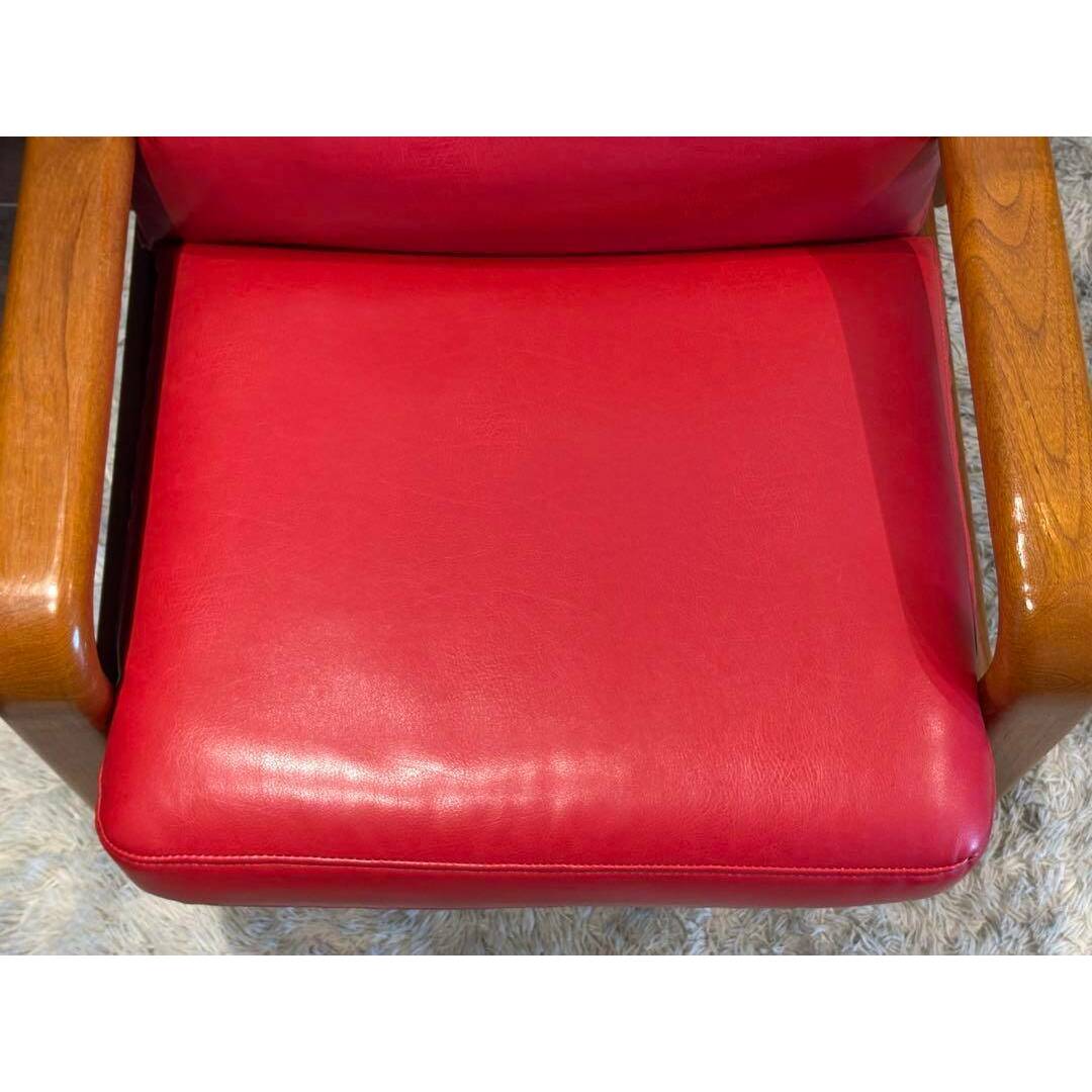 Lオルセン&サン L. olsen & son チーク無垢材 レッドレザー IN