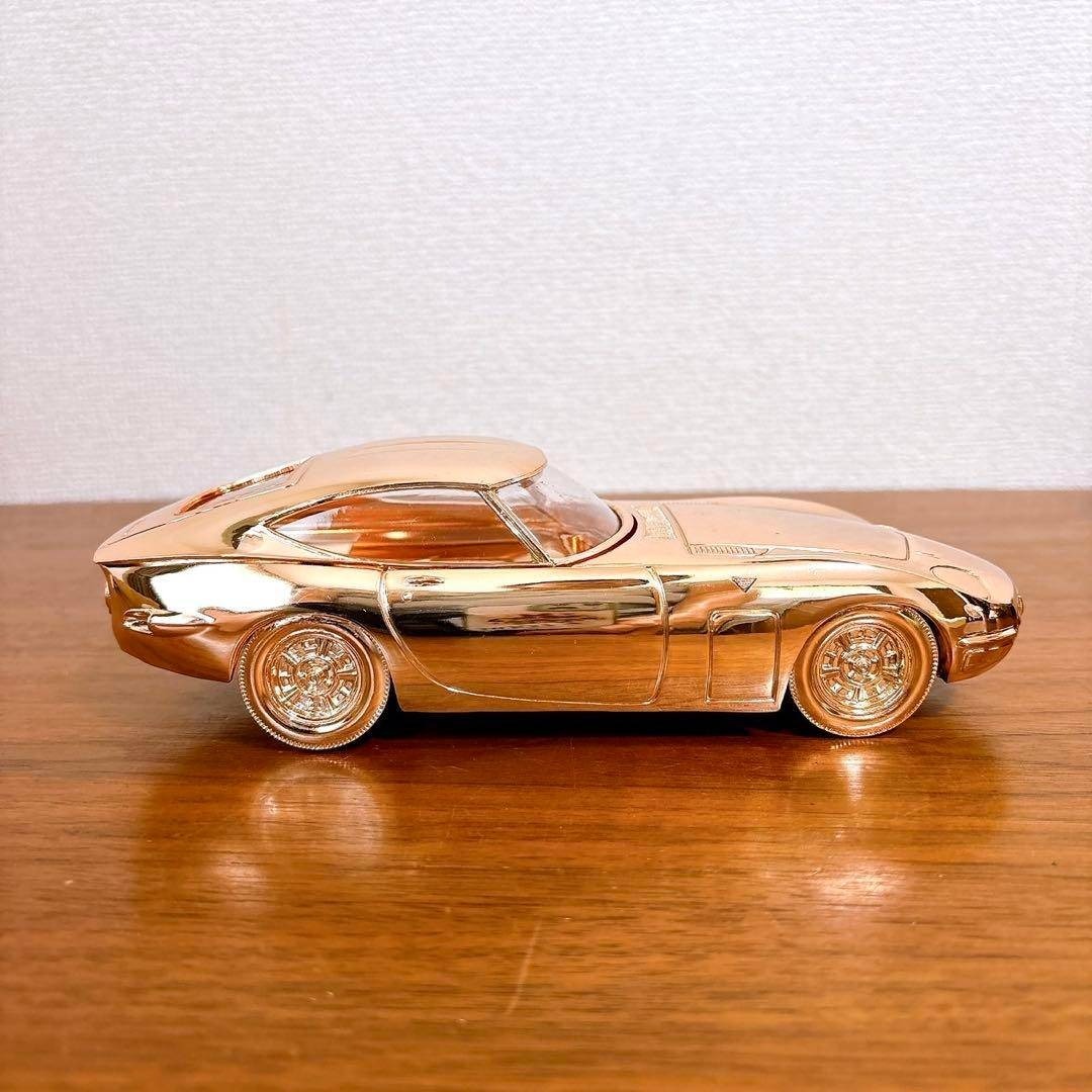 未使用保管品 TOYOTA トヨタ2000GT ミニカー型ケース ピンクゴールドの