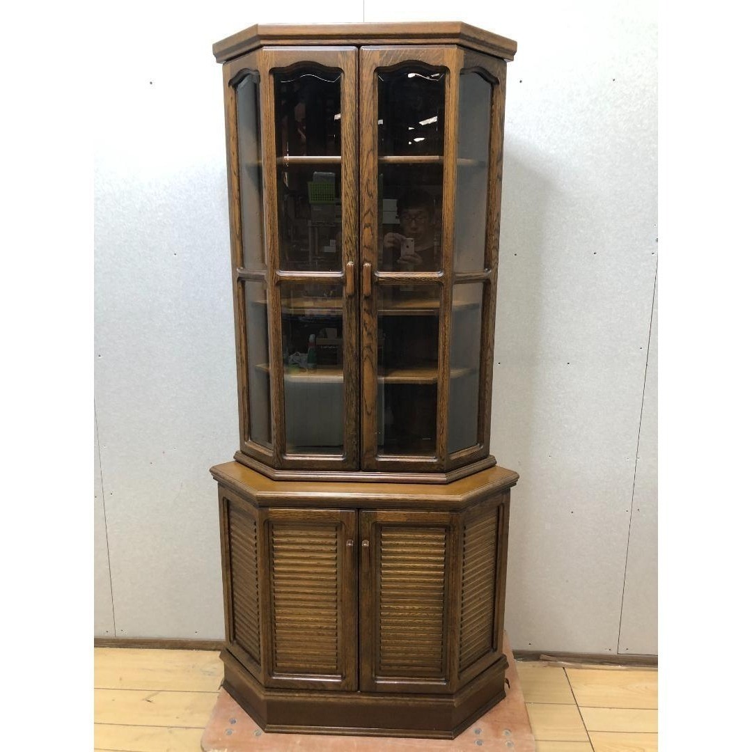 池太木工 池太木工 シャネル コーナー飾棚 ガラスキャビネット 250720