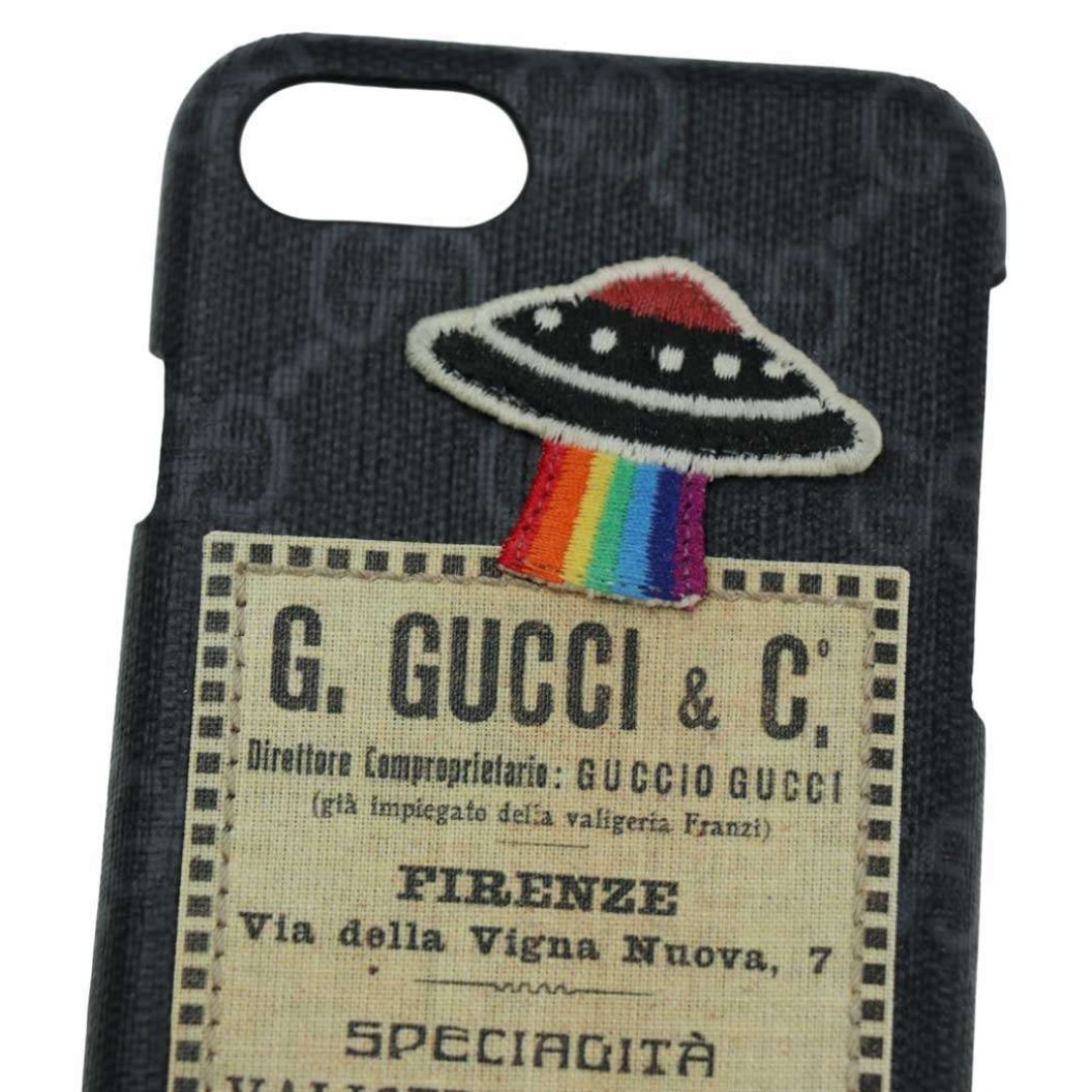 GUCCI - 【グッチ】UFOナイトクーリエ iPhone7/8/SE ケース ブラックの