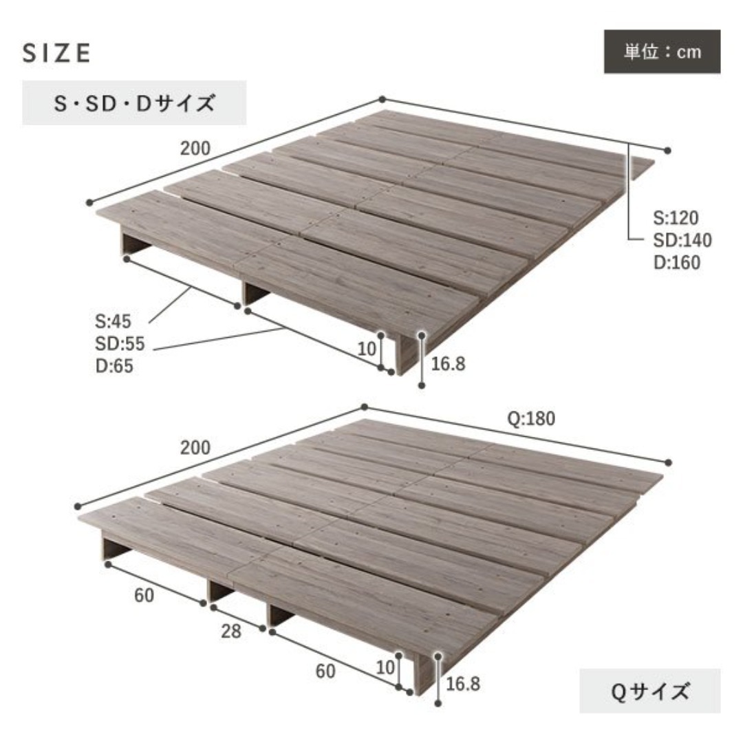 送料無料 セミダブルベッド フレーム 保証・コンセント付き すのこ