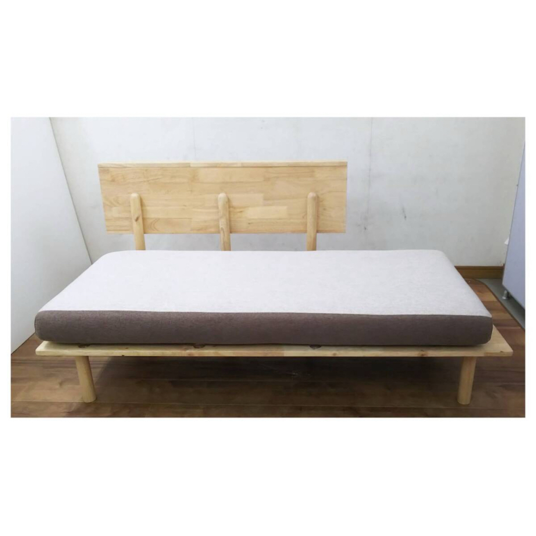 展示品 折りたたみテーブル付 2人掛ソファベッド FB-025 ナチュラル