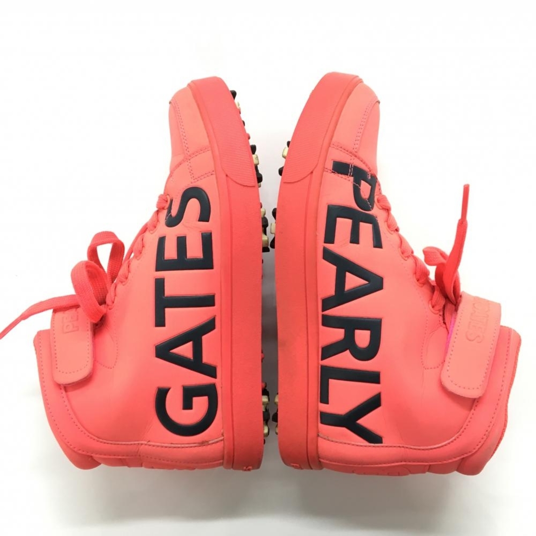 PEARLY GATES - パーリーゲイツ ハイカットゴルフシューズ 蛍光ピンク