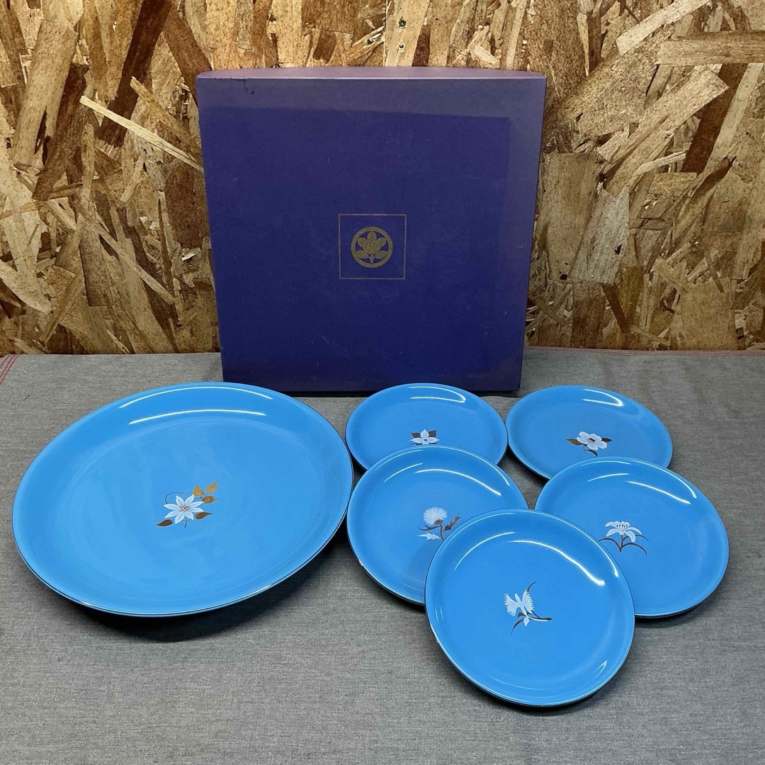 たち吉 - 【N△4878】橘吉 たち吉 ブルー 大皿1枚 とりわけ皿5枚