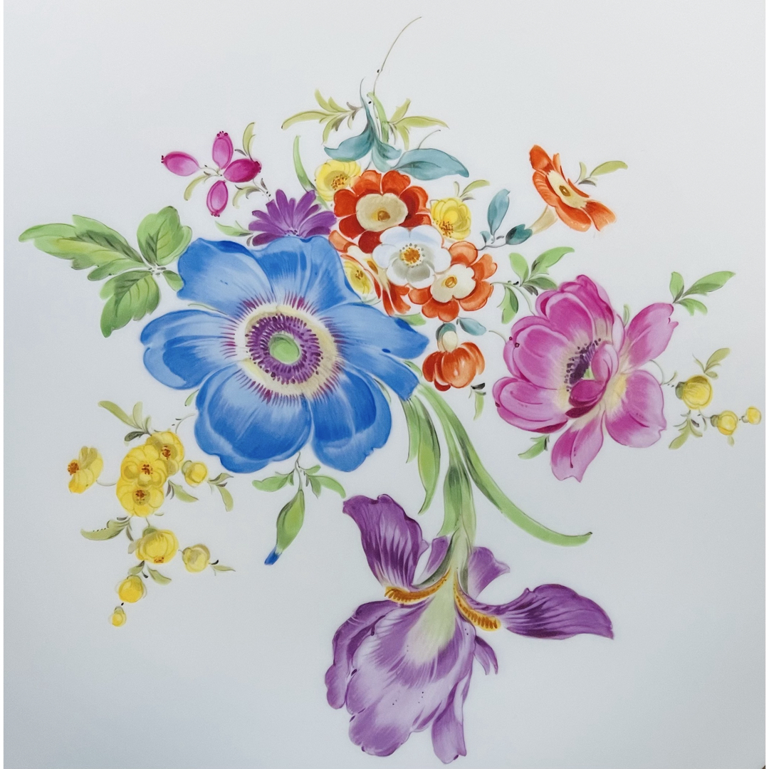 MEISSEN - Meissen マイセン /※ 1級品 フラワーブーケ 飾り皿 プレート