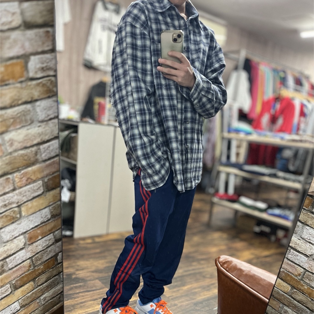 adidas - adidas ネイビー/レッド トラックパンツ 80s 古着 デサント製