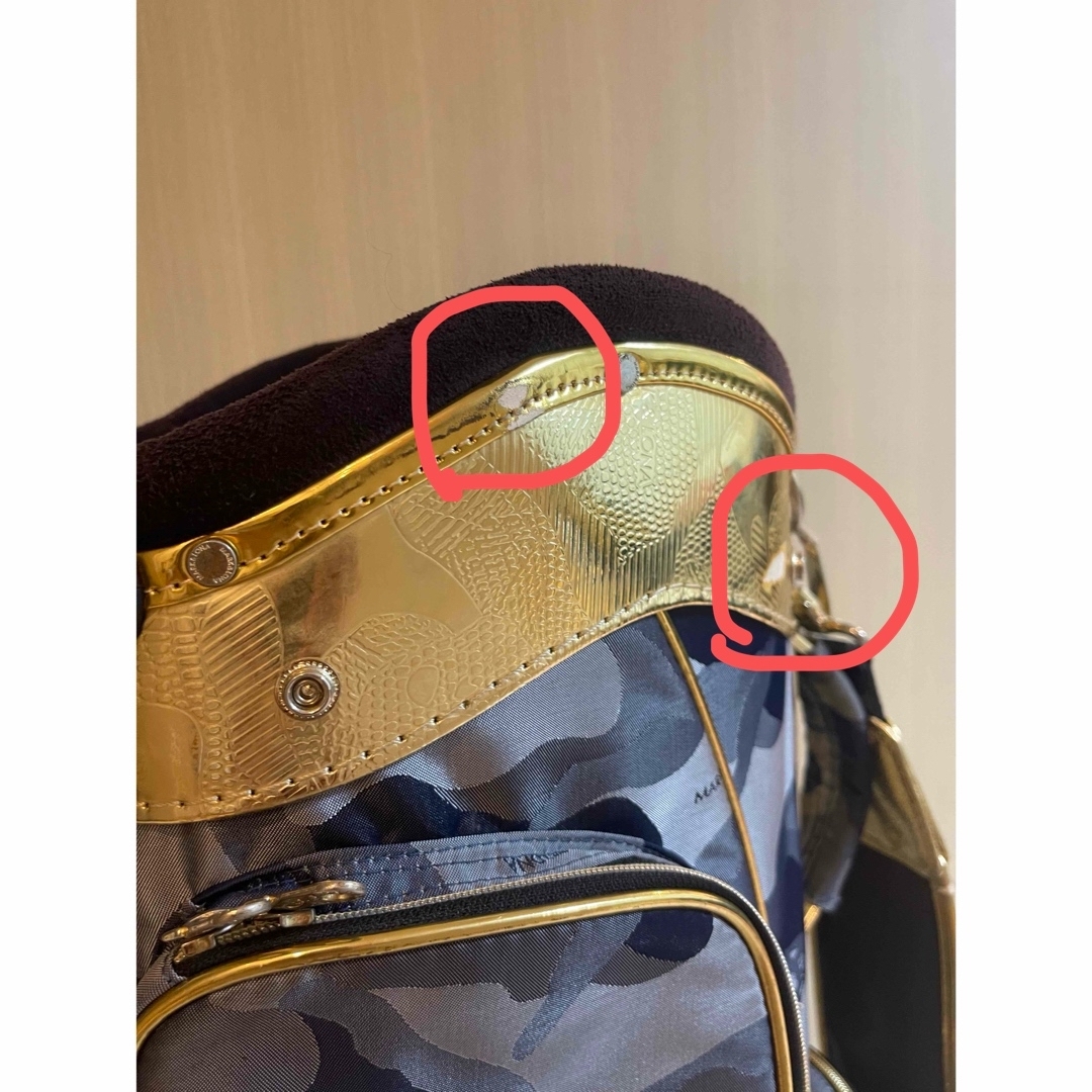 MARK&LONA - マークアンドロナ キャディバッグ ゴールド✖️グレーの