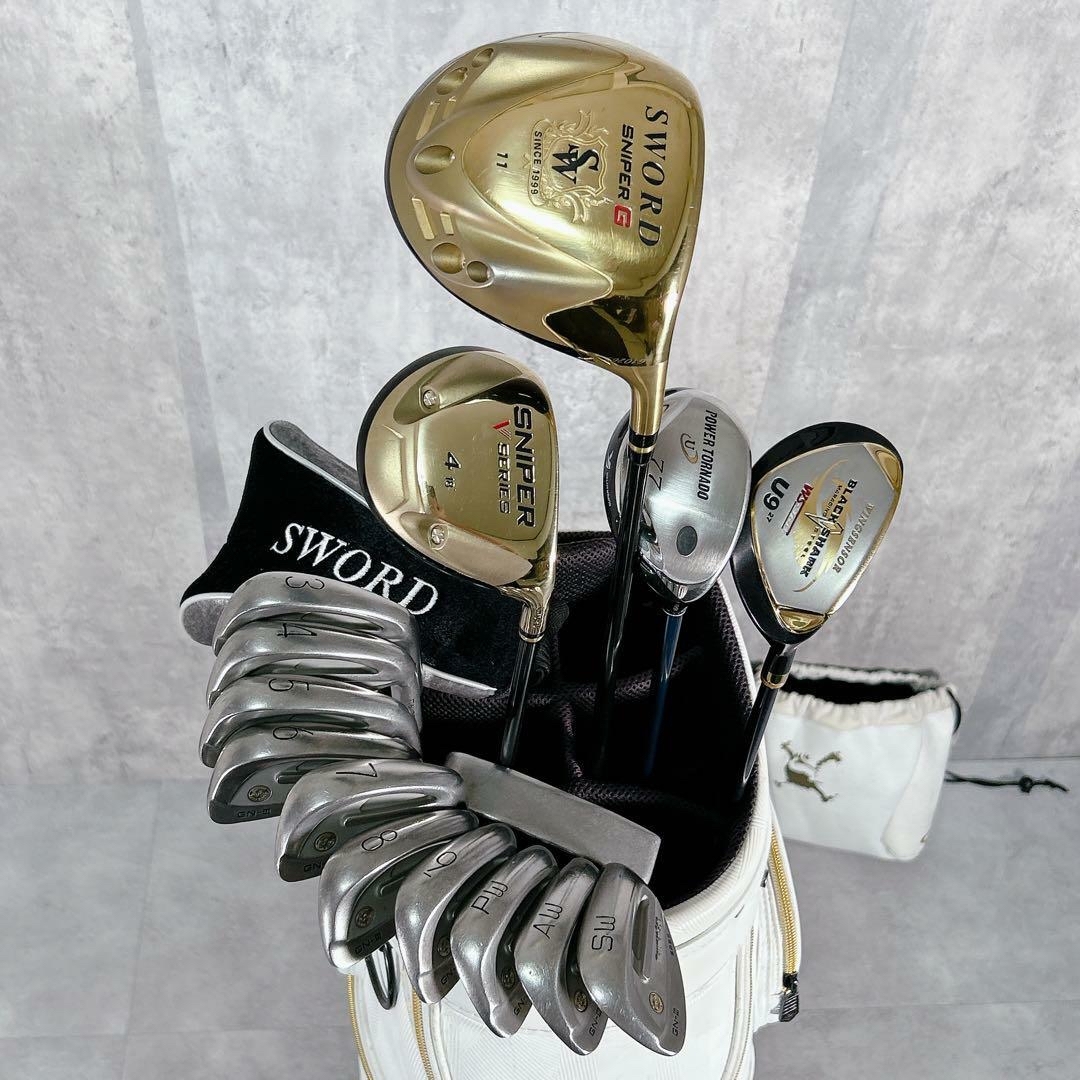 X948 SWORD 他メンズ ゴルフ クラブセット 16点 未使用フード R X948
